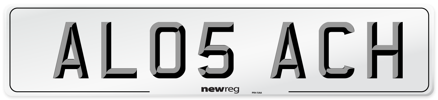 AL05 ACH Number Plate from New Reg